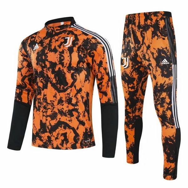 Trainingsanzug Juventus 2021-22 Orange Schwarz Fussballtrikots Günstig